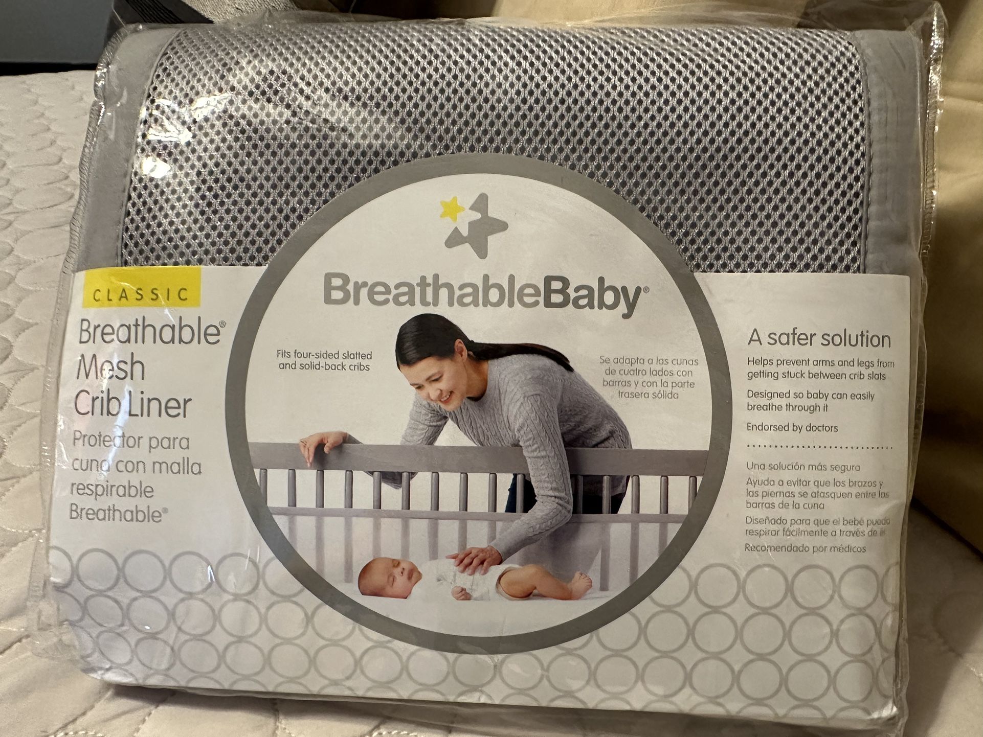Breathable Baby Mesh Crib Liner 