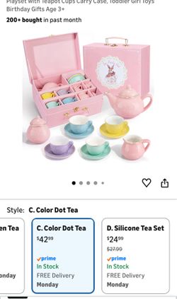 New Porcelain Tea Set / Kids Porcelain Tea Set / pretend play / Montessori toy