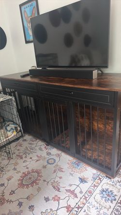 Dog crate furniture