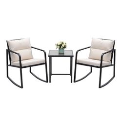 Patio Furnitures (rocking Chair And A Table)
