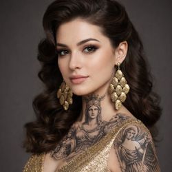 Vintage Gold Tone Leaf Cascade Chandelier Earrings 4” Bold Boho Statement