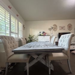 Farmhouse Style Dining Set - Seats 6