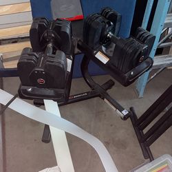 Bowflex 560 Adjustable Weights/with Bench And Stand