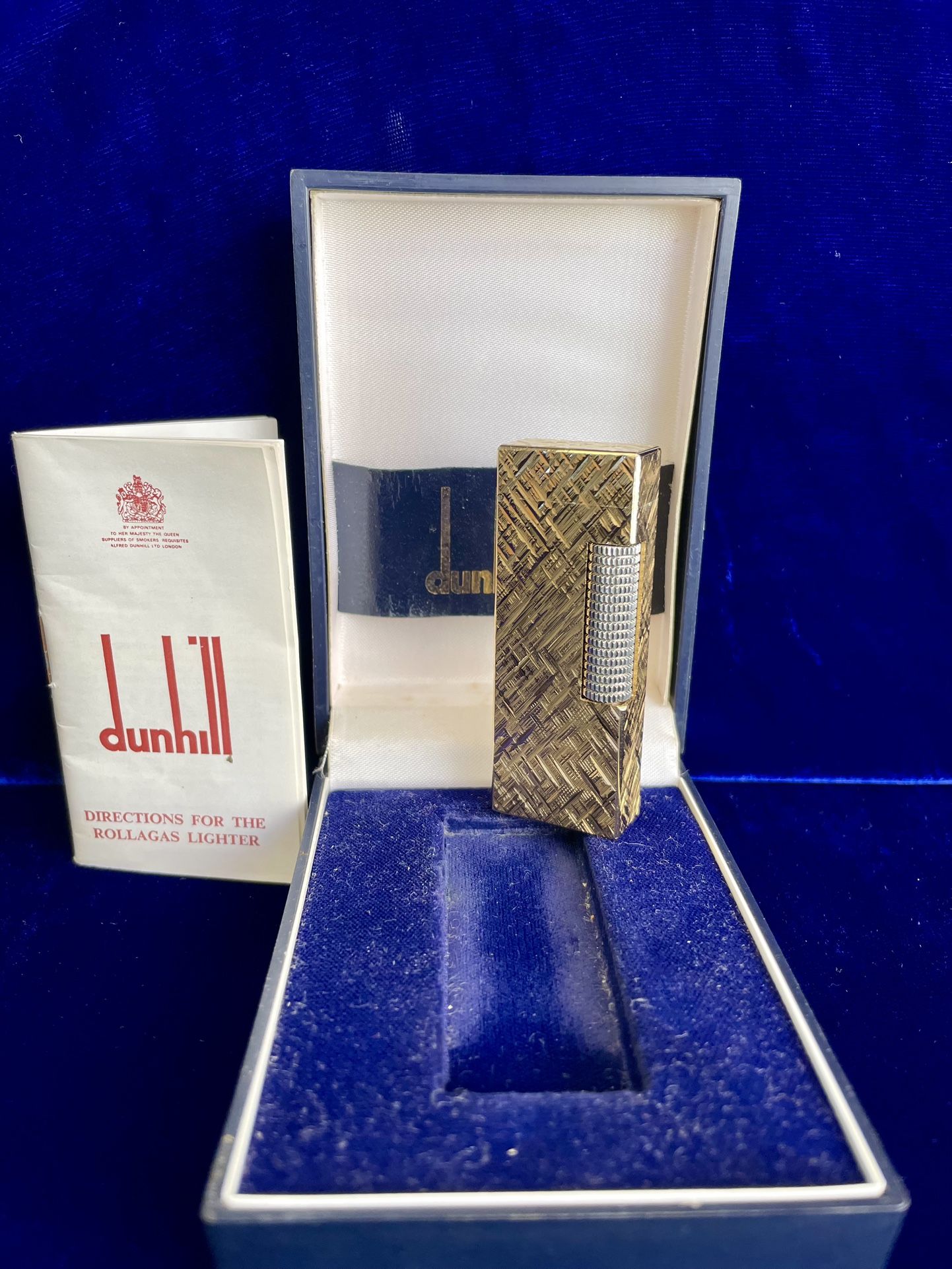 Vintage Gold Florentine Dunhill Lighter Super Mint Condition Works 1 Year Warranty