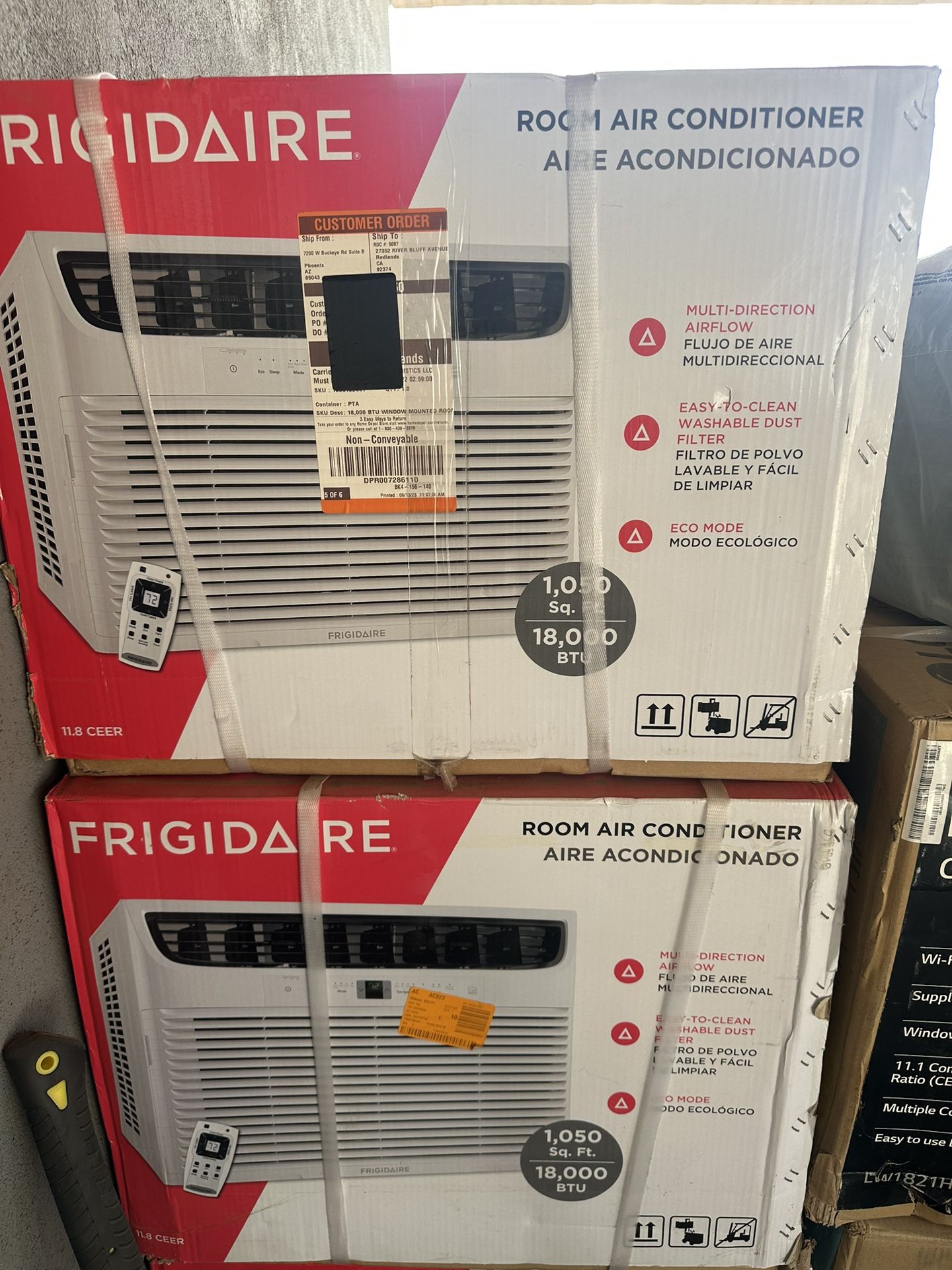 Frigidaire Ac Unit 18,000 BTU 1050 SQ FT NEW