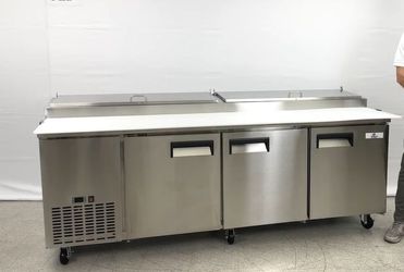 NSF Pizza Prep Table Refrigerator 92 ins PICL3