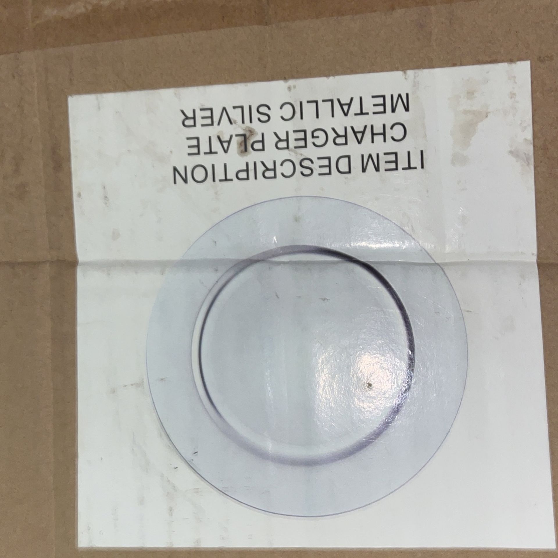 Charger Plate. Silver
