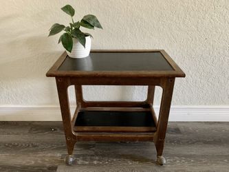 Vintage Teak Cart On Coasters