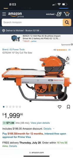 Used Iqts44 Tile Dry Saw