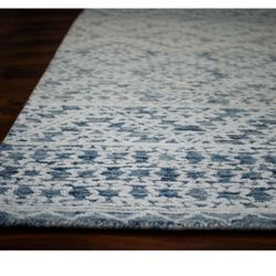 Handwoven Wool Rug - Edgehill EH-82 Navy 8’x11’.