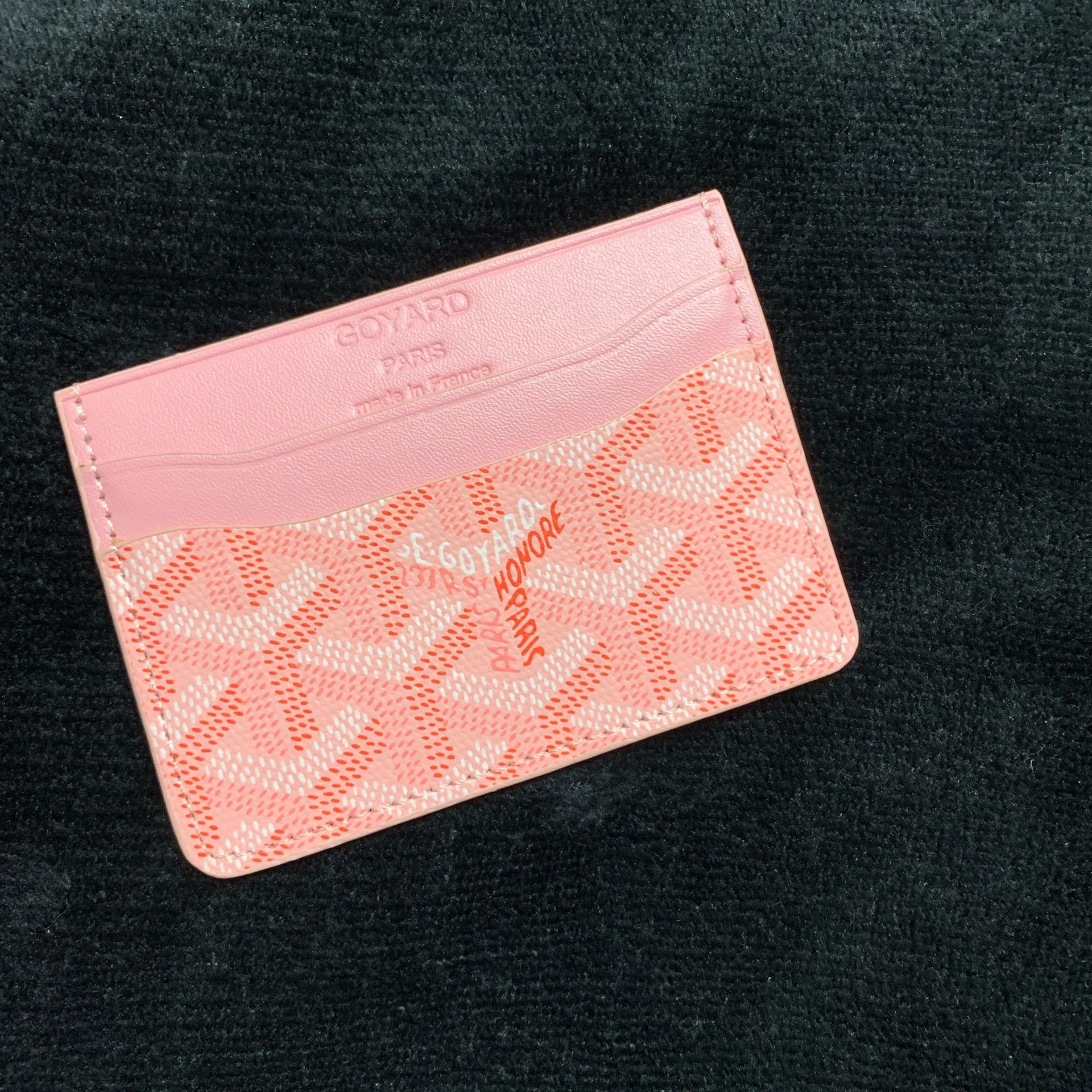 Goyard Card Holder Pink