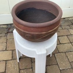 Flower Pot  Terra Cotta 10“ High 15“ Wide