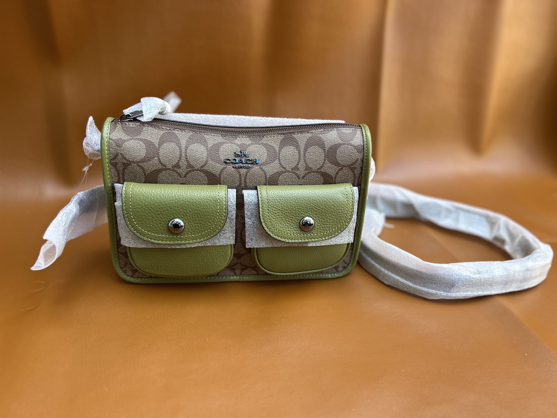 Coach Pennie Crossbody With Coin Case With Signature Canvas Detail