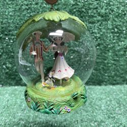 Disney Celebrating 55 Years Of Mary Poppins Glass Dome Ornament 4” 