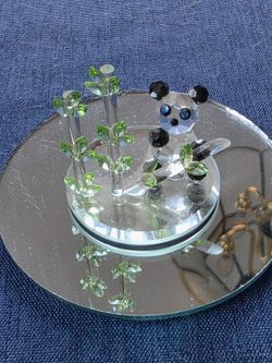 Swarovski Crystal Panda and Bamboo