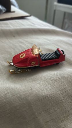 vintage Majorette diecast model snowmobile, likely from the Series 200 or numbered 249.