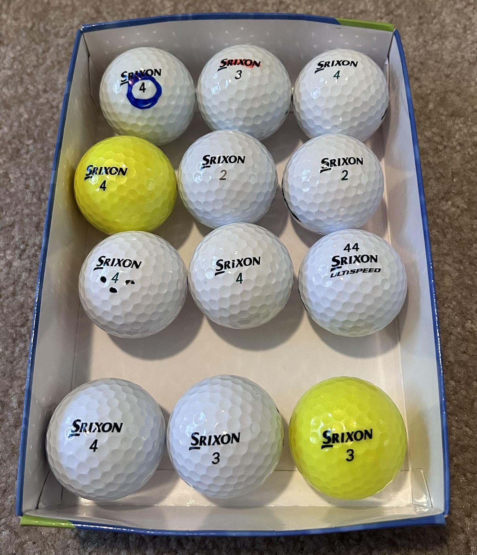 1 Dozen Of Srixon Golf Balls 