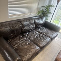 Restoration Hardware Leather Couch
