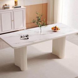 Brand new in box   71.02" Dining Table, Modern Rectangular Kitchen Table, Indoor Dining Table 