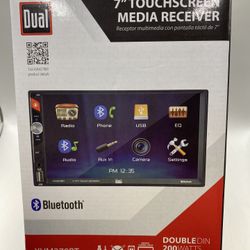 Dual Car Mechless Multimedia Receiver 7" Touchscreen with Bluetooth 