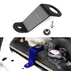 BRAND NEW PASSWORD JDM EG EH EJ CIVIC BLACK CNC BILLET ALUMINUM RADIATOR STAY MOUNT BRACKET+WASHER KIT