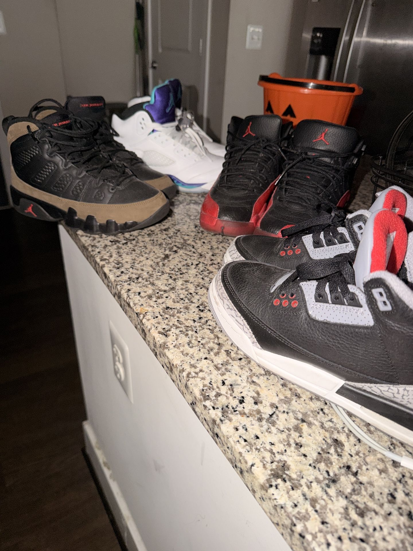 Retro Jordan’s 9s,5s,3s,12s