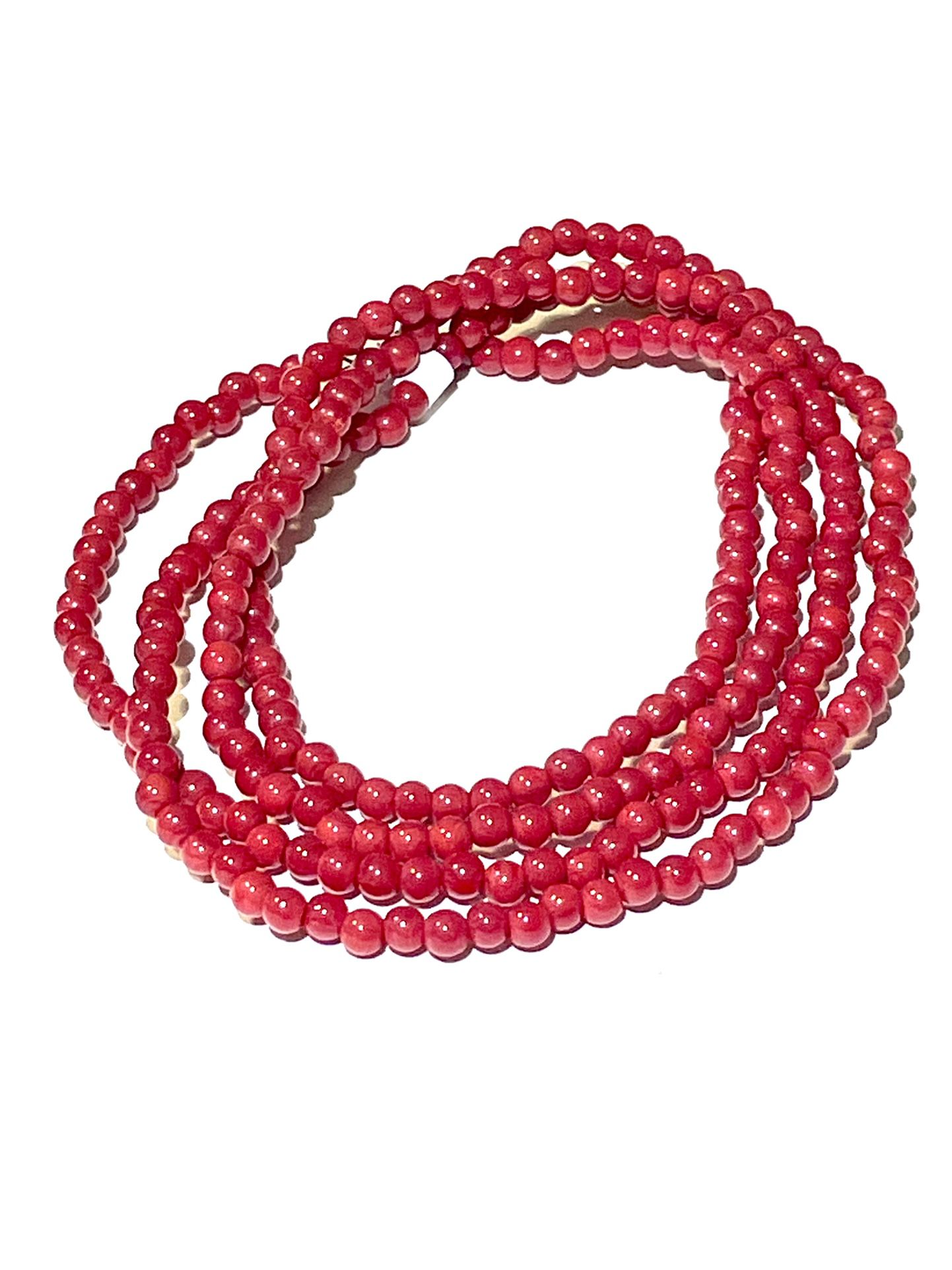 16 Inch Red Gemstone Beads 