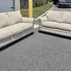 ⚡️ASHLEY furniture 3 seat couches set of 2 (🛻DELIVER OPTION)