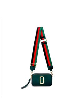 Green Fashion Crossbody with Red & Green Guitar Strap