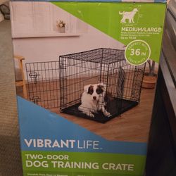 Vibrant Life 36" Folding Dog Crate - Like New Condition