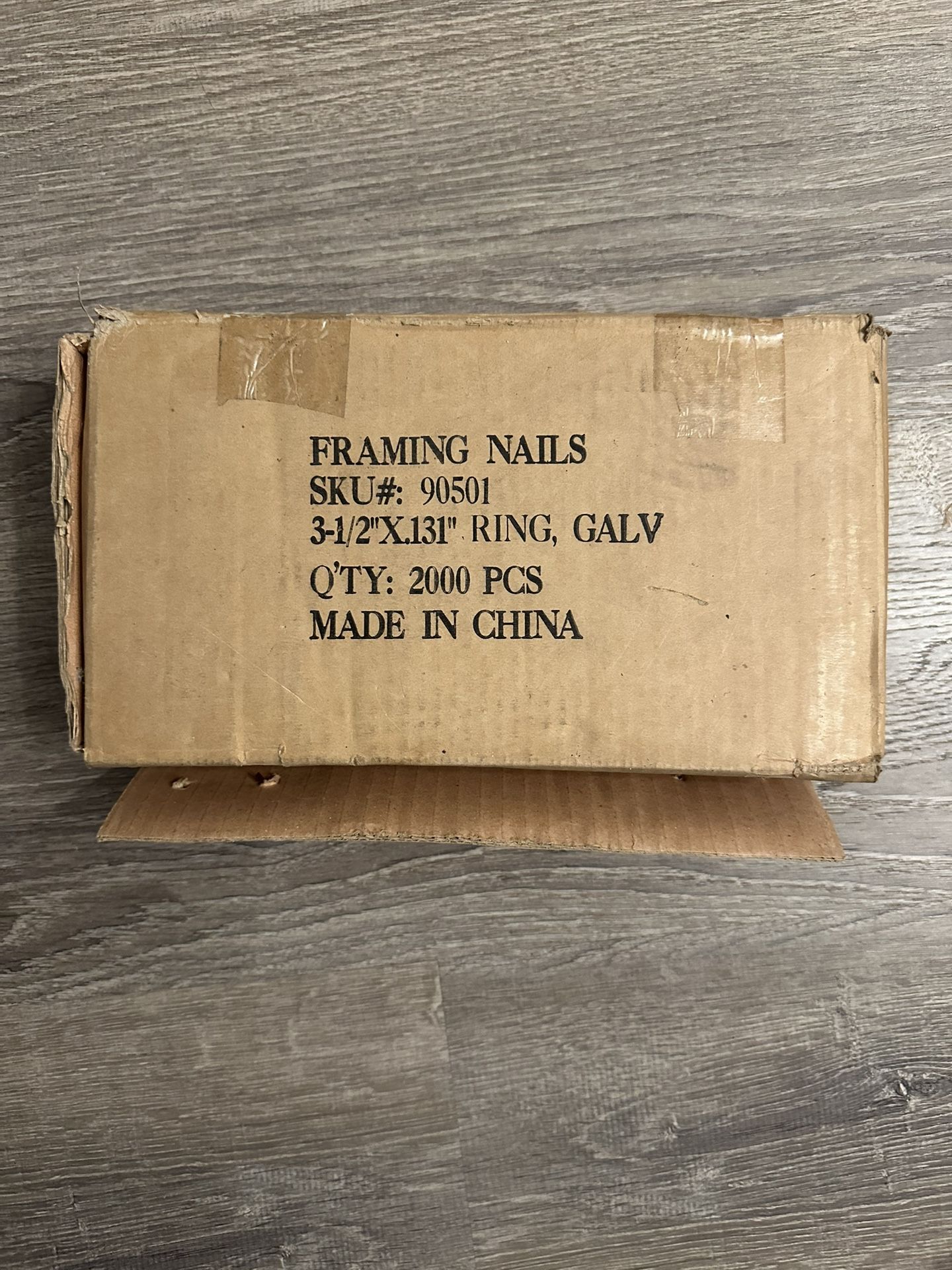 Galvanized Ring Framing Nails, Size 3-1/2”x131, Quantity 2000 $45  