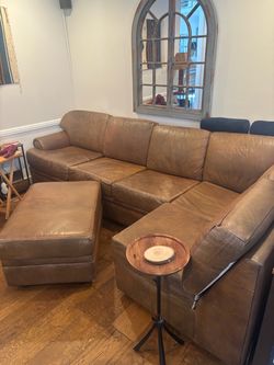 Leather sofa 120”