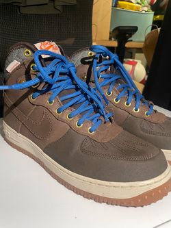 Nike Air Force 1 Duckboot Brown/Blue Size 10