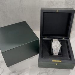 Iced Out Moissanite Watch