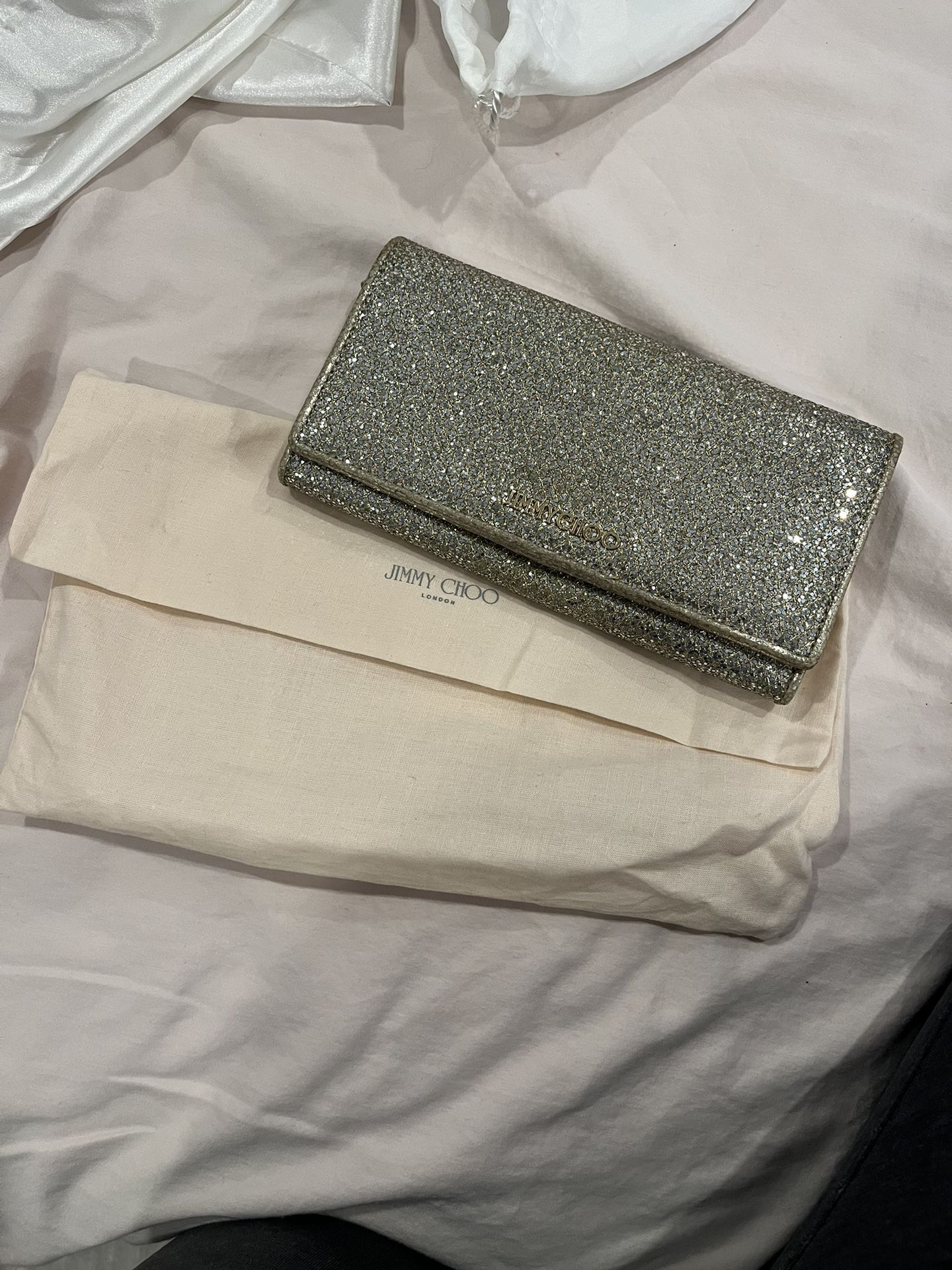 Jimmy Choo Gold Glitter Wallet