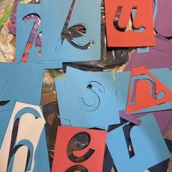 Card Stock Paper Letters Stencil  mixed fonts