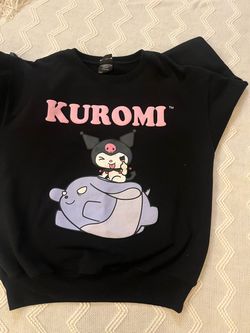 Kuromi Black Graphic Crewneck Sweatshirt(sizeM)
