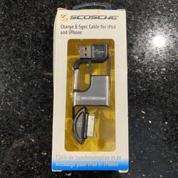Scosche clipSYNC Charge and Sync Cable for iPod and iPhone NEW