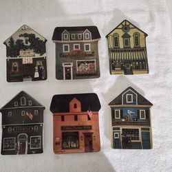 Charles Wysocki Folktown Numbered Limited Edition Plates Lot of 6 