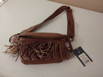 Brown Fringe Belt Bag new with tags