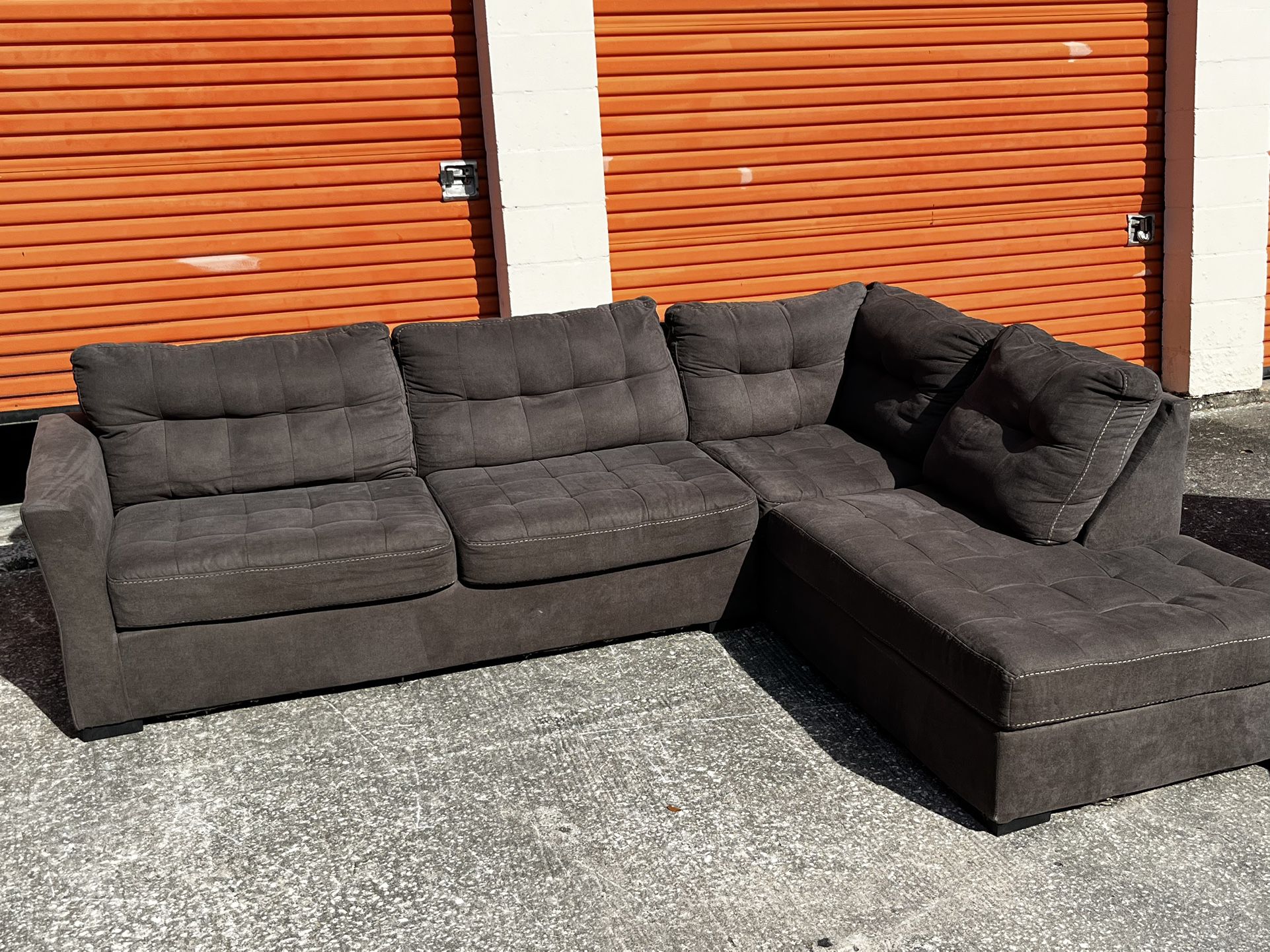 Good Quality Dark Gray Sectional Sofa. Delivery Available!