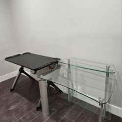 2 Office Desks (Glass Desk From Eldorado Furniture) Excellent Condition