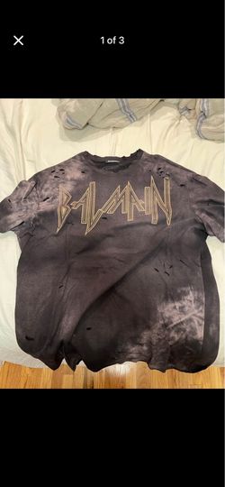 Balmain distressed oversize tee one size fits all