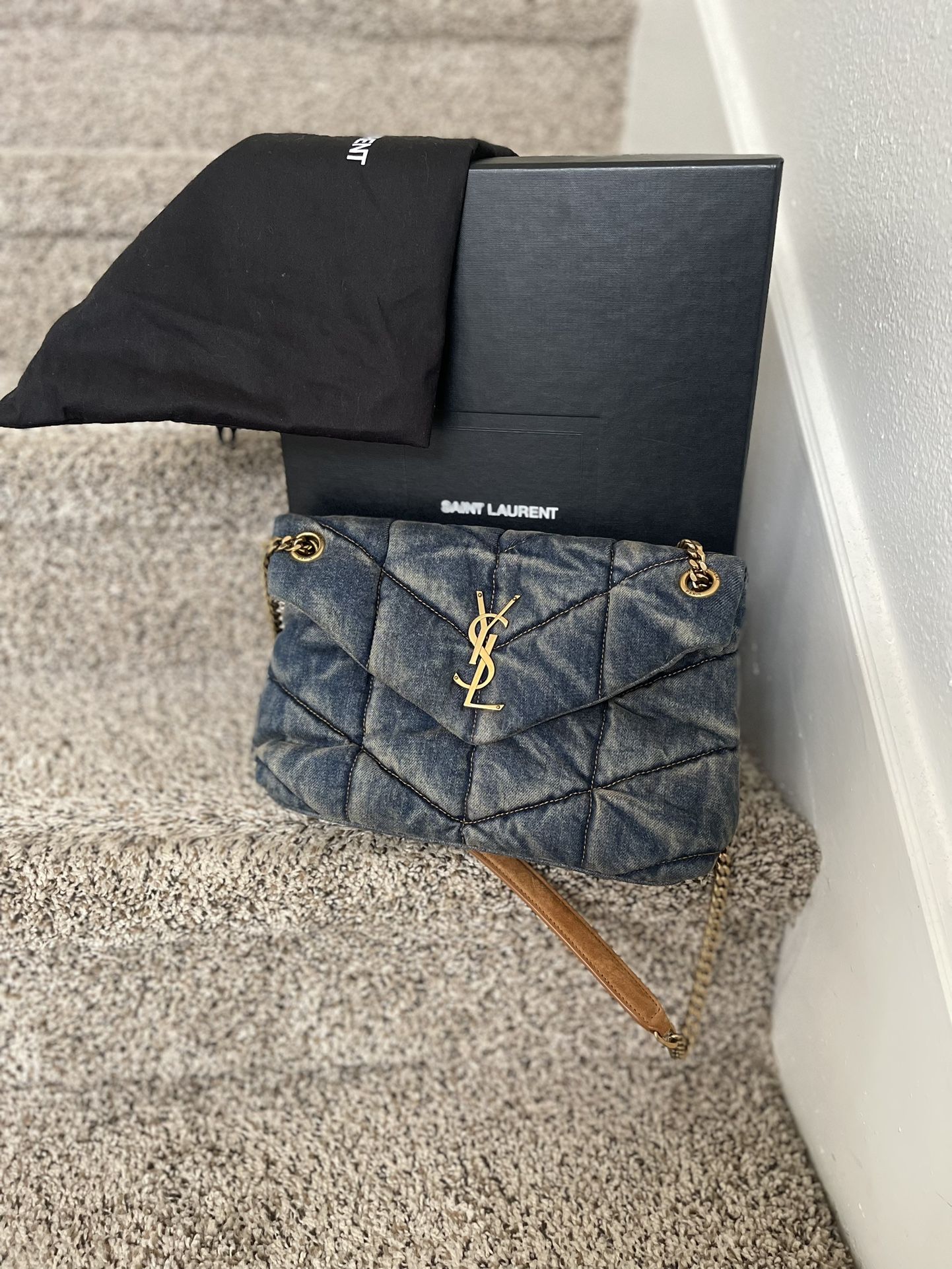 YSL NIKKI MEDIUM DENIM HANDBAG π