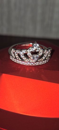 Size 10 crown ring sterling silver 925