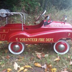 Vintage Firetruck Pedal Car 