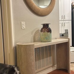 Large Art Glass Vase – Hand-Blown Style, Approx. 18” Tall