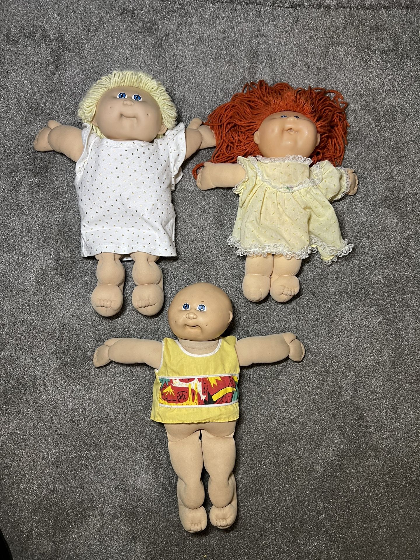 Lot of 3 vintage cabbage patch kids dolls