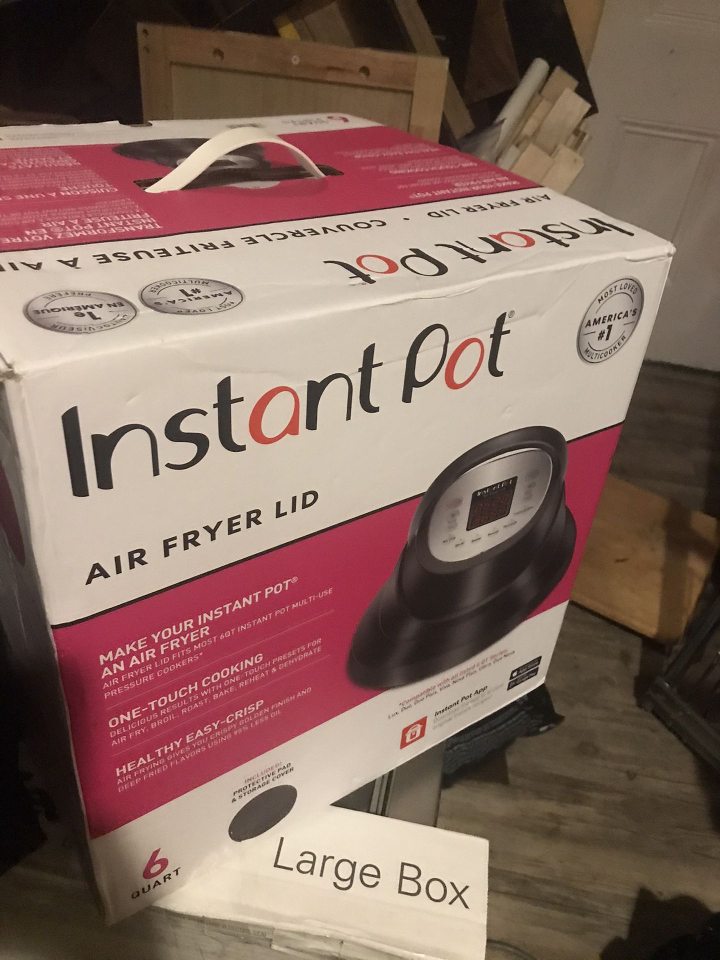 Instant pot air fryer lid with protective pad only