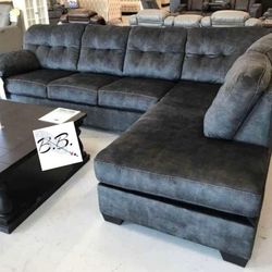 Dark Color/ Granite Gray Large Comfy L Shaped Sectional Couch With Chaise| Sleeper Sectional Sofa Available| Color Options| Brand New Living Room|